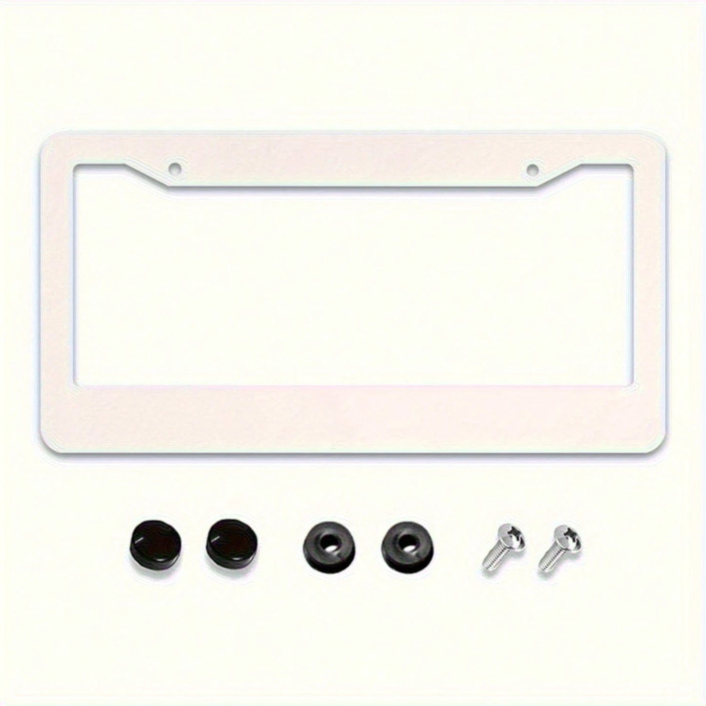1PC Aluminum License Plate Frame With A Decorative Ladybug Design- Sturdy Metal Holder For Cars, Suitable For Both Men And Women, Features 2 Holes, Compatible With Standard US License Plates, Vehicle