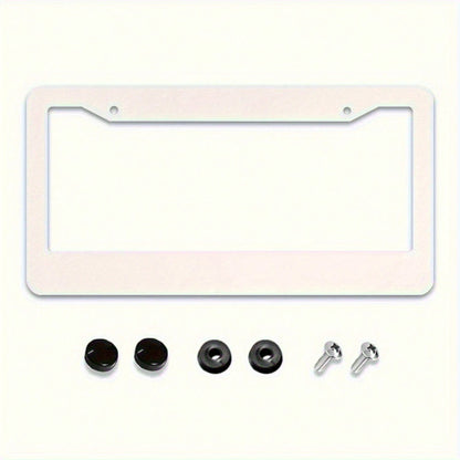 1PC Aluminum License Plate Frame With A Decorative Ladybug Design- Sturdy Metal Holder For Cars, Suitable For Both Men And Women, Features 2 Holes, Compatible With Standard US License Plates, Vehicle