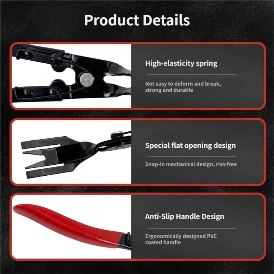 1pc Auto Clip Plier And Fastener Remover, Car Trim Clips, Door Panel, Automotive Fastener Disassembly Tool, Door Panel, Interior, Dashboard Plastic Fastener Rivet Removal Pry Bar Tool, Repair Clip And