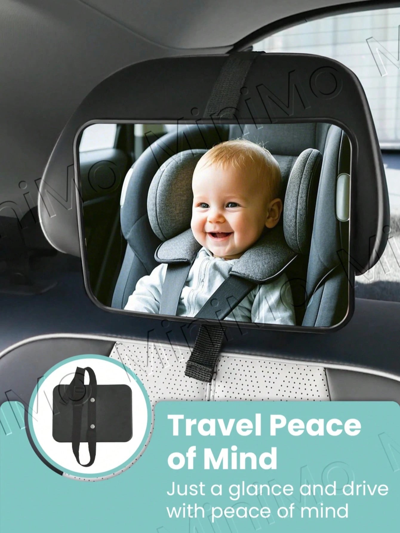 1PC Baby Car Mirror Acrylic Shatterproof Unbreakable Rear View For Rear Facing Infant With Wide Larger Crystal Clear View