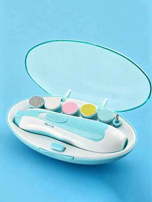 1pc Baby Electric 6-In-1 Nail File, Multifunctional Kids Nail Clipper For Anti Scratch, Includes Nail Care Tools