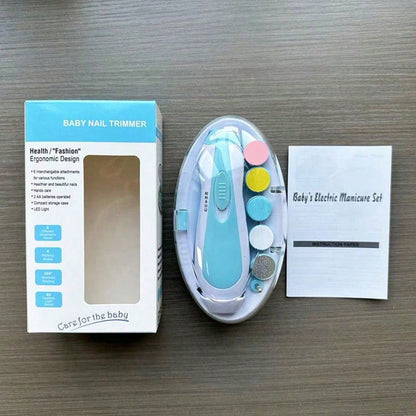 1pc Baby Electric 6-In-1 Nail File, Multifunctional Kids Nail Clipper For Anti Scratch, Includes Nail Care Tools
