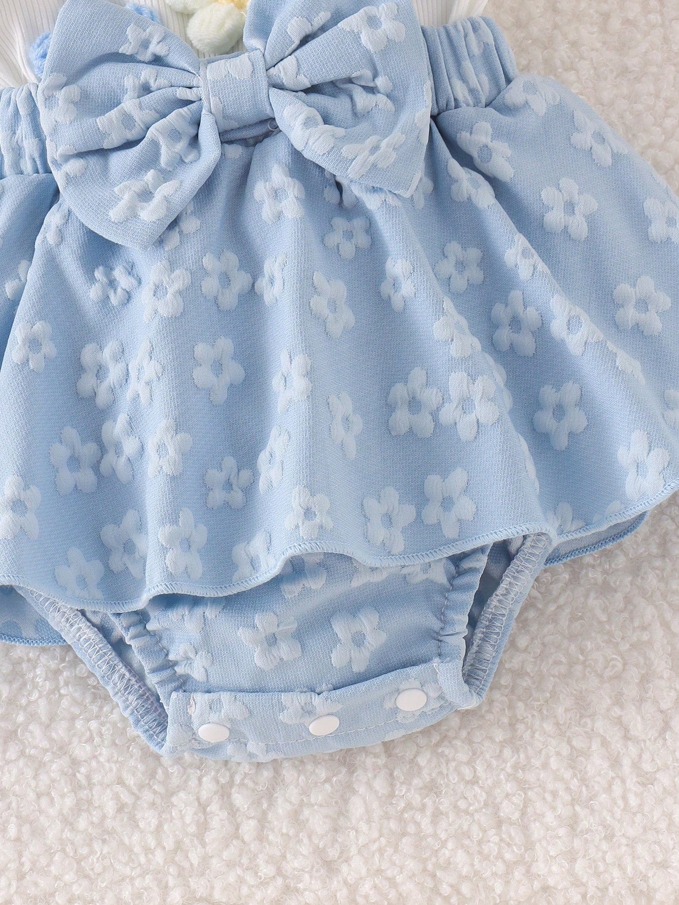 1pc Baby Girl Cute Asymmetric Shoulder Strap Tank Top With Patchwork Skirt And Headband, Thin Spring/Summer Style