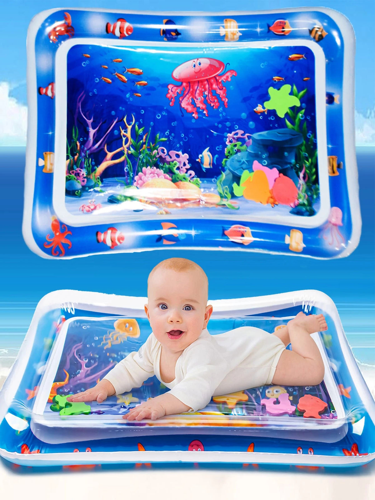 1PC Baby Water Pad Crawling Training Pat Baby Inflatable Pat Water Mat Climbing Mat, Thickened Children's Water Pat Cushion