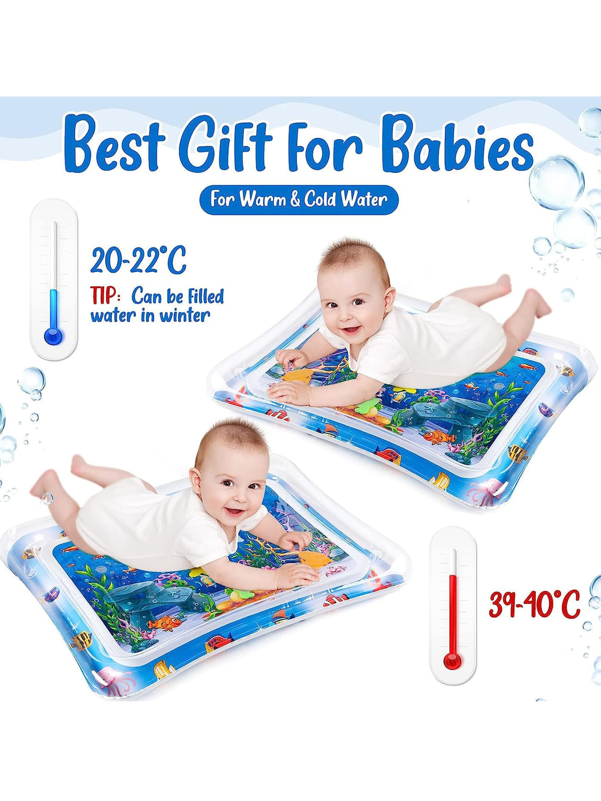 1PC Baby Water Pad Crawling Training Pat Baby Inflatable Pat Water Mat Climbing Mat, Thickened Children's Water Pat Cushion