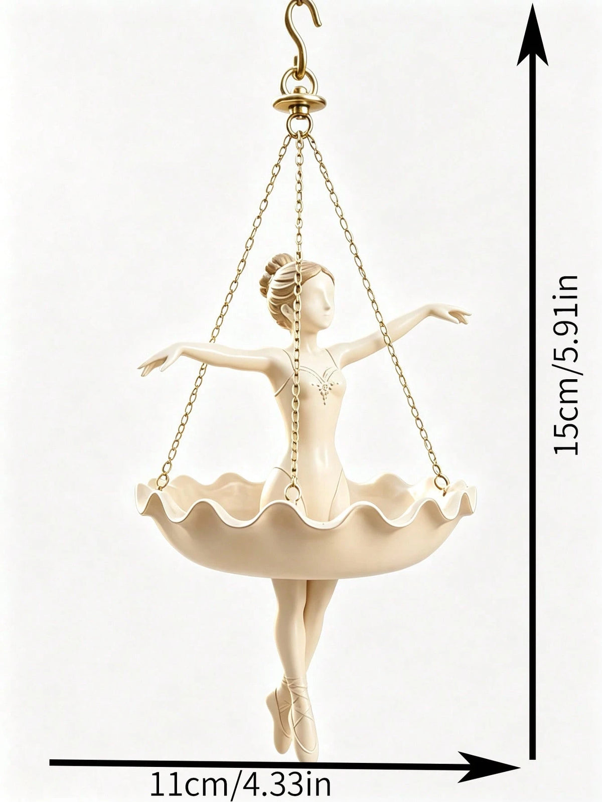 1pc Ballerina Hanging Flower Pot, Ballerina Shaped Planter, Suitable For Succulents, Outdoor Garden Decor, Outdoor Garden Supplies, Home Decor, Lightweight Chain Hook Planter, Balcony, Porch Decor, Re