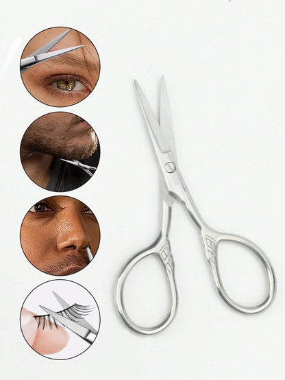 1pc Beard Trimmer Scissors, Grooming Beauty Scissors, Round Tip Small Scissors, Makeup Tool, Sparta Straight Scissors, Cheap, Stocking Stuffers, Makeup, Makeup Tools, Cheap Stuff, Gifts, Gifts For Wom