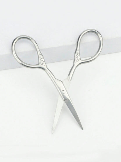 1pc Beard Trimmer Scissors, Grooming Beauty Scissors, Round Tip Small Scissors, Makeup Tool, Sparta Straight Scissors, Cheap, Stocking Stuffers, Makeup, Makeup Tools, Cheap Stuff, Gifts, Gifts For Wom