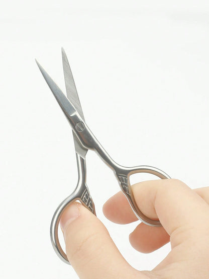 1pc Beard Trimmer Scissors, Grooming Beauty Scissors, Round Tip Small Scissors, Makeup Tool, Sparta Straight Scissors, Cheap, Stocking Stuffers, Makeup, Makeup Tools, Cheap Stuff, Gifts, Gifts For Wom