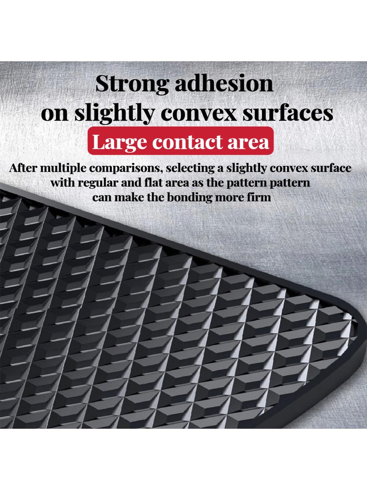 1pc Black Anti-slip Car Phone Holder Mat Silicone Pad For Car Interior, Resistant To High Temperature Fit For Center Console Dashboard