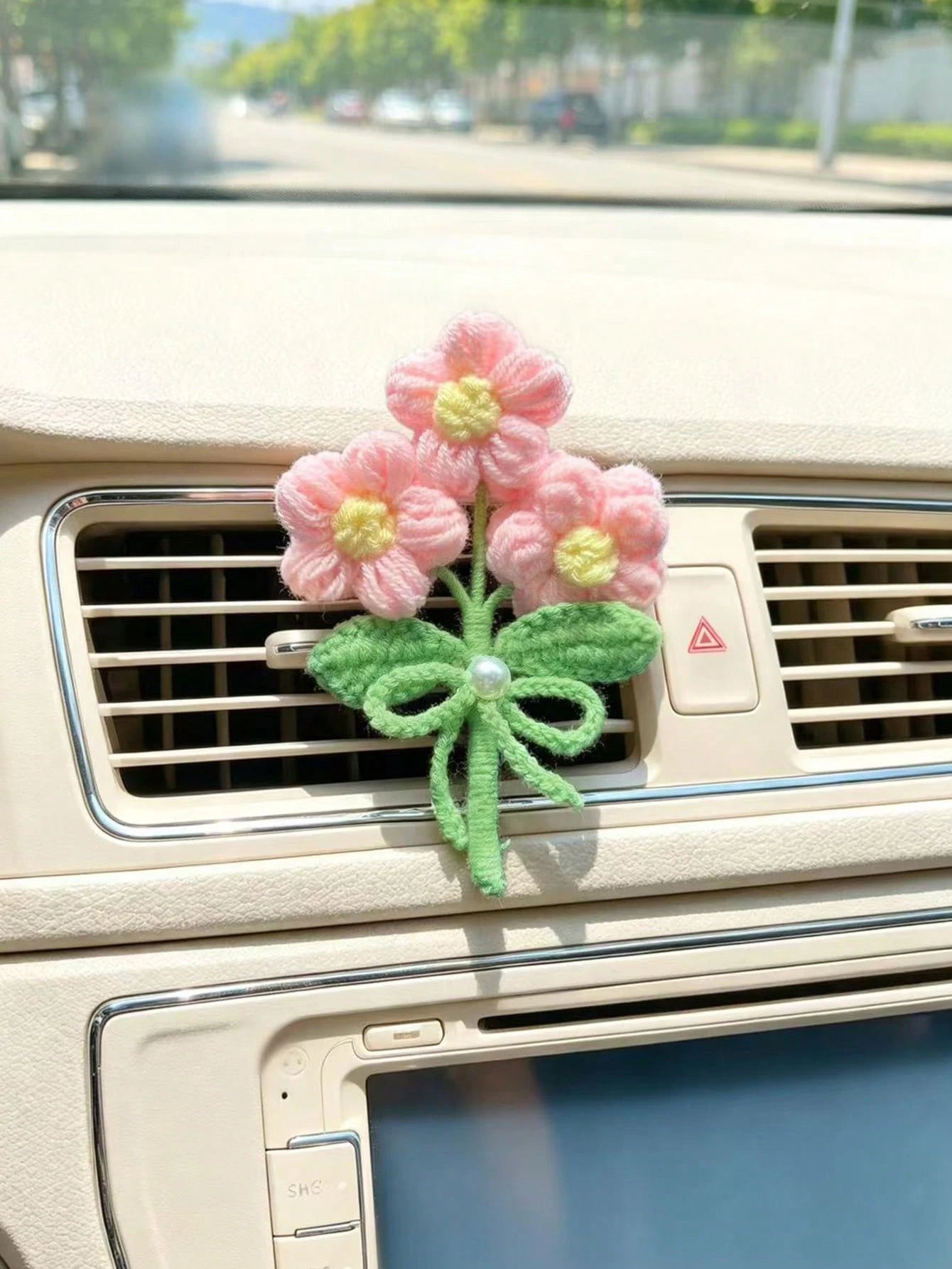1PC Bouquet Car Air Vent Clip, Exquisite Flower Decoration For Car Air Conditioning Vent