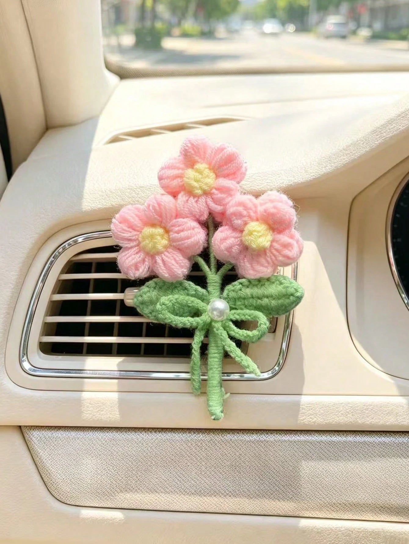 1PC Bouquet Car Air Vent Clip, Exquisite Flower Decoration For Car Air Conditioning Vent