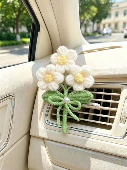 1PC Bouquet Car Air Vent Clip, Exquisite Flower Decoration For Car Air Conditioning Vent