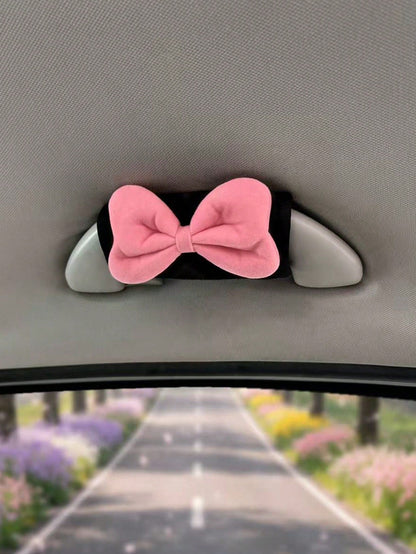 1PC Bow Handle Cover Car Door Handle Protector Decorative Cover Cute Bow Ornament Universal Fit