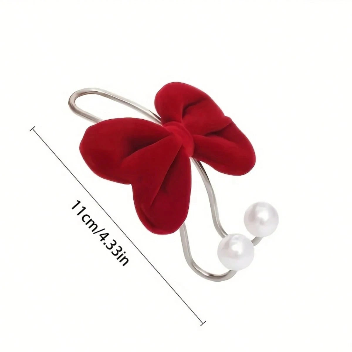 1pc Bowknot Pearl Car Seat Back Storage Hook Bag- Rear Seat Multi-Functional Storage Net, Women's Car Interior Accessory