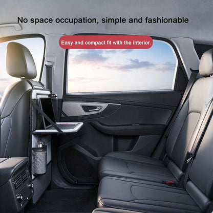 1pc Car Back Seat Organizer Storage Bag With Small Table, Black/Grey 2 Colors Optional, Car Seat Back Storage Rack Organizer Bag, Universal Car Back Storage Organizer