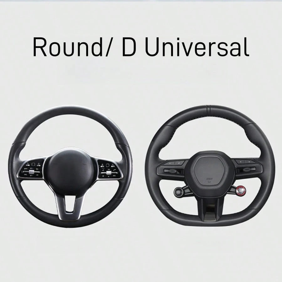 1pc Car Interior All-Season Universal No Inner Ring Elastic Band Leopard Print Breathable Comfortable Anti-Slip Sweat-Absorbing Round/D-Shape Universal Fit Car Steering Wheel Cover 1pc Car Steering Wh