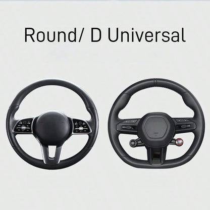 1pc Car Interior All-Season Universal No Inner Ring Elastic Band Leopard Print Breathable Comfortable Anti-Slip Sweat-Absorbing Round/D-Shape Universal Fit Car Steering Wheel Cover 1pc Car Steering Wh