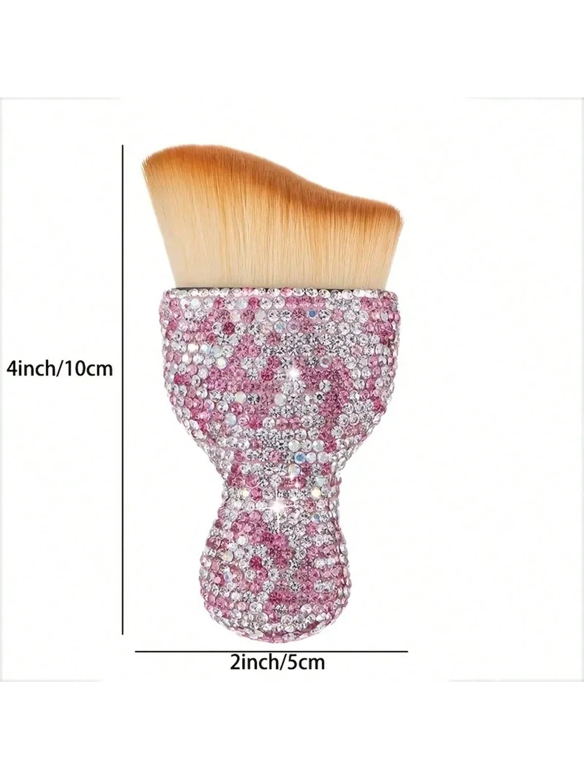 1pc Car Interior Dusting Brush, Glitter Rhinestone Handle Soft Bristle Cleaning Brush Auto Computer Keyboard Duster