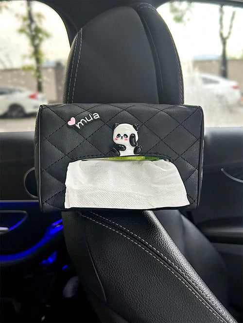 1pc Car Leather Drawer Box, Car Sun Visor Armrest Box, Tissue Box