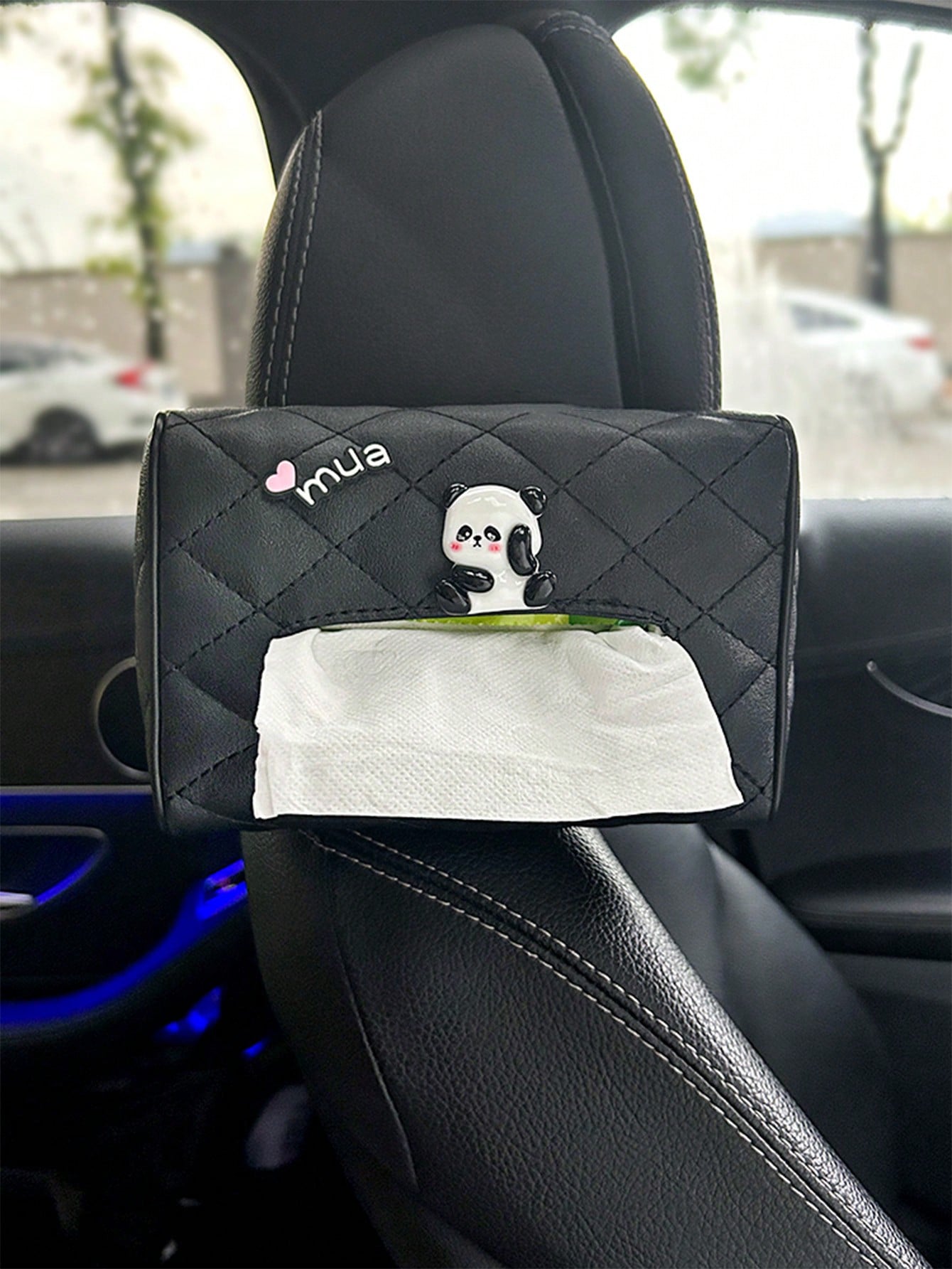 1pc Car Leather Drawer Box, Car Sun Visor Armrest Box, Tissue Box