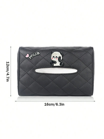 1pc Car Leather Drawer Box, Car Sun Visor Armrest Box, Tissue Box