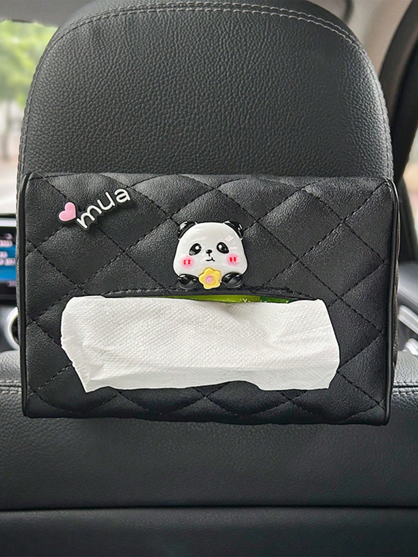 1pc Car Leather Drawer Box, Car Sun Visor Armrest Box, Tissue Box