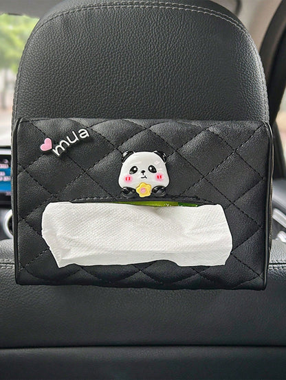 1pc Car Leather Drawer Box, Car Sun Visor Armrest Box, Tissue Box