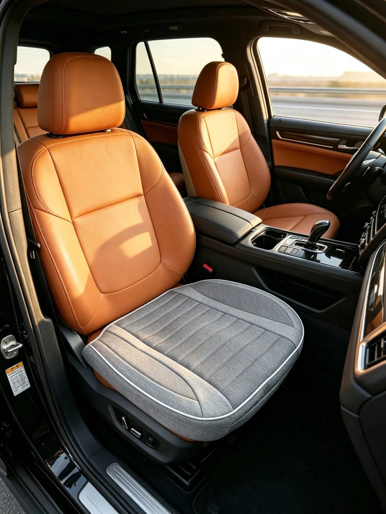 1pc Car Seat Cover, Linen Material, All Season Breathable, Fits Most 4-Door Sedans And SUVs, Luxury Models, Affordable, Auto Accessories