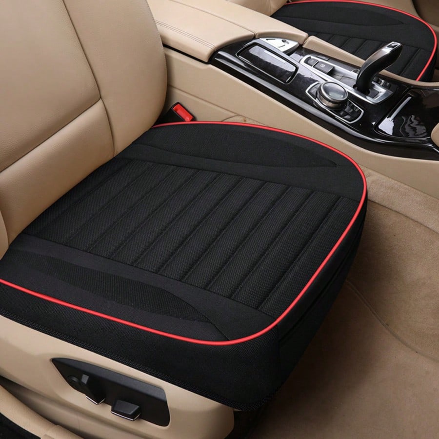 1pc Car Seat Cover, Linen Material, All Season Breathable, Fits Most 4-Door Sedans And SUVs, Luxury Models, Affordable, Auto Accessories