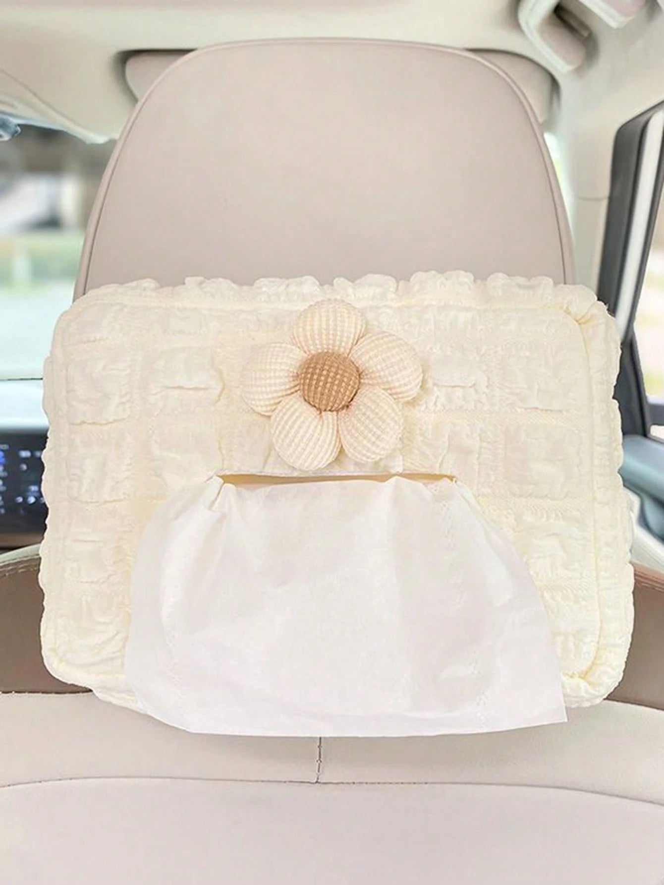1pc Car Tissue Box, Car Tissue Drawer, Armrest Box, Visor Clip Seat Hanging Cute Minimalist High-End Tissue Holder