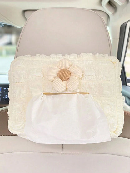 1pc Car Tissue Box, Car Tissue Drawer, Armrest Box, Visor Clip Seat Hanging Cute Minimalist High-End Tissue Holder