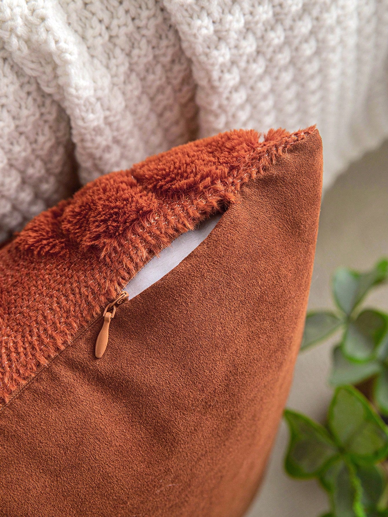 1pc Caramel Color Pumpkin Embroidered Cushion Cover, Farmhouse Style Square Decorative Pillow Sham Suitable For Living Room And Bedroom Home Decor, Pillow Insert Not Included