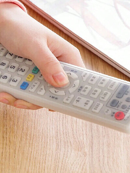 1pc Clear Remote Control Cover, Transparent Silicone Remote Control Protector, For Home For School,Office,Household,Travel,Bag,Organizer,Storage Insulation,Galentines,Puppy,Carnival,Party Decorations
