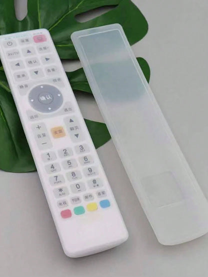 1pc Clear Remote Control Cover, Transparent Silicone Remote Control Protector, For Home For School,Office,Household,Travel,Bag,Organizer,Storage Insulation,Galentines,Puppy,Carnival,Party Decorations