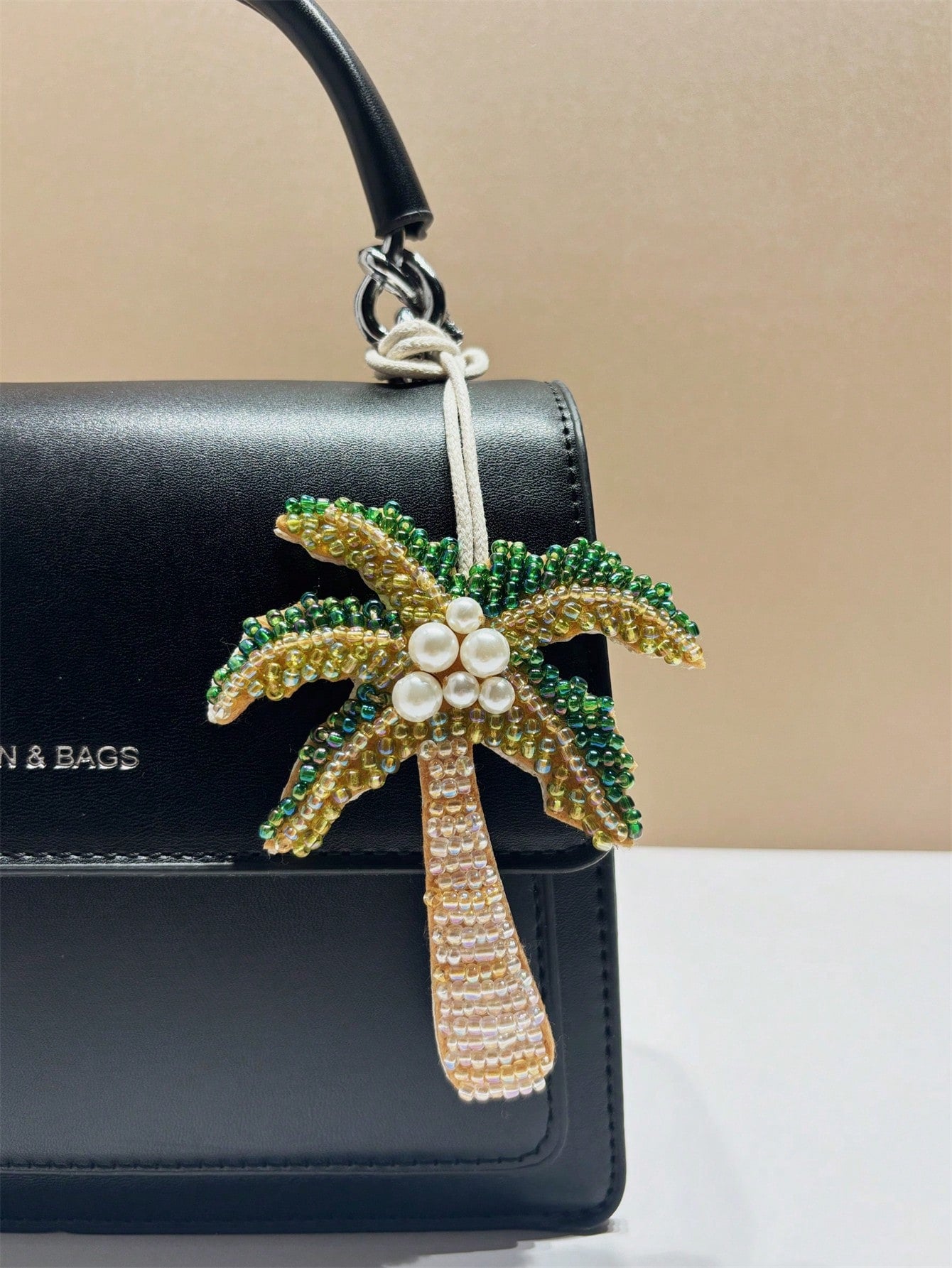 1pc Colorblock Studded Fashionable Elegant Chic Minimalist Cute Unique Interesting Plant Summer Coconut Tree Shape Coconut Tree Graphic Backpack Shoulder Bag Crossbody Bag Tote Bag Underarm Bag Cosmet