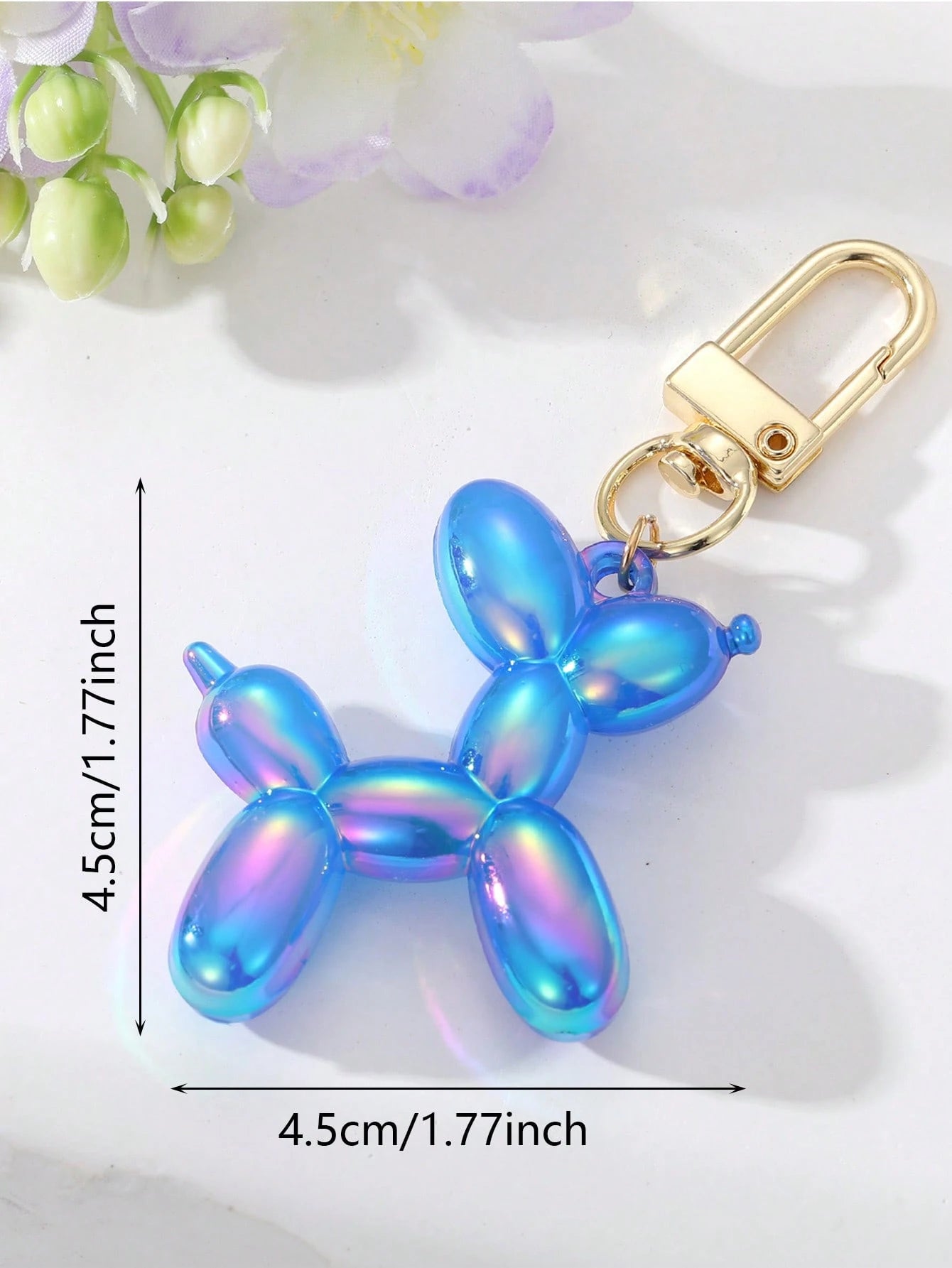 1pc Colorful Balloon Dog Keychain, Wallet Keyring Pendant, Bag Charm Puppy Ornament, Women's Car Keyring Pendant, Valentine's Day Gift