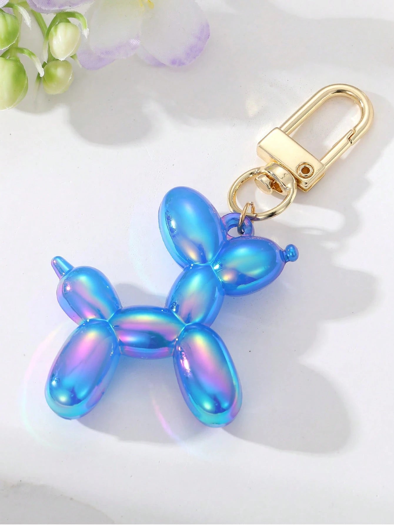 1pc Colorful Balloon Dog Keychain, Wallet Keyring Pendant, Bag Charm Puppy Ornament, Women's Car Keyring Pendant, Valentine's Day Gift