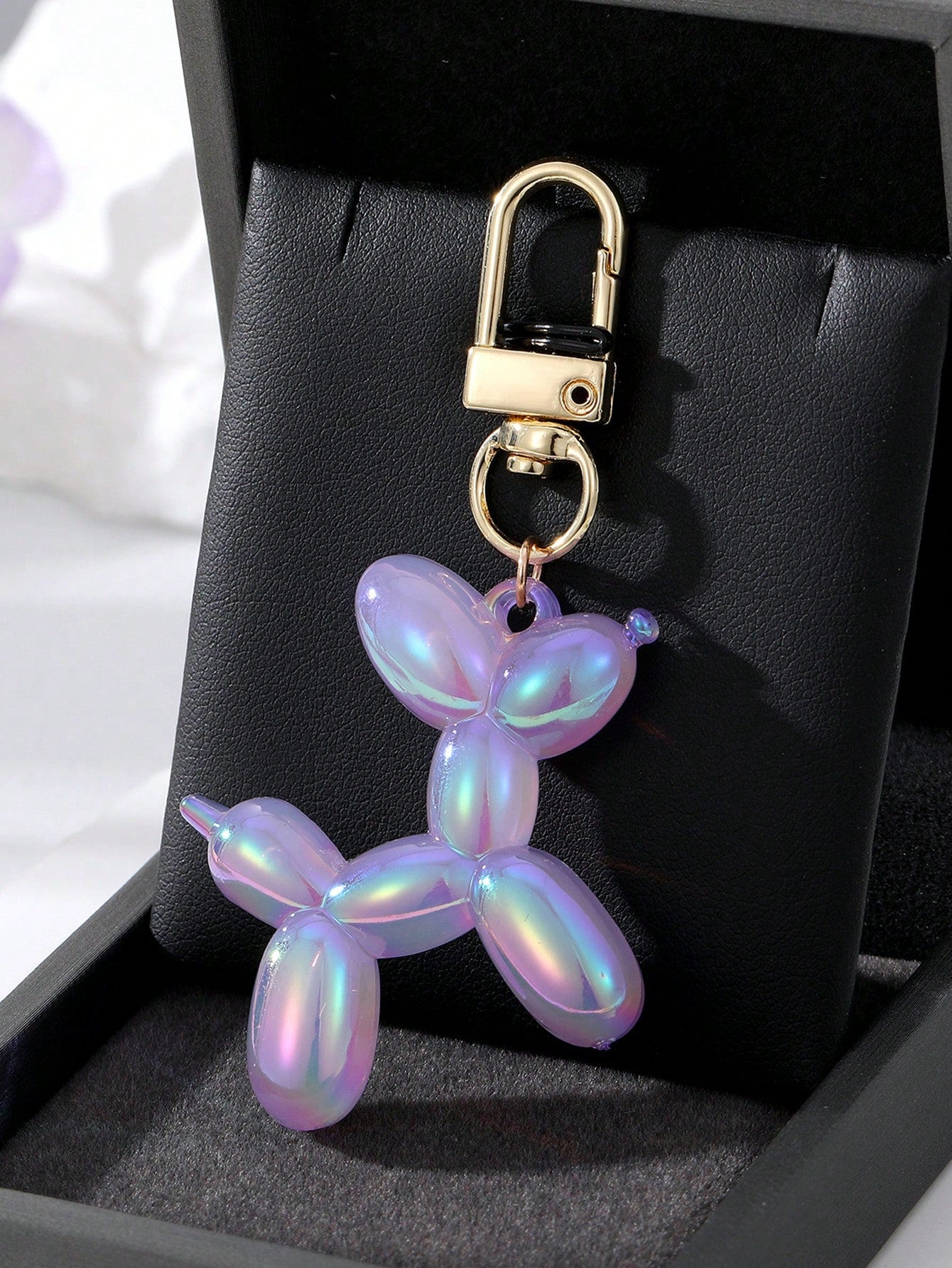 1pc Colorful Balloon Dog Keychain, Wallet Keyring Pendant, Bag Charm Puppy Ornament, Women's Car Keyring Pendant, Valentine's Day Gift