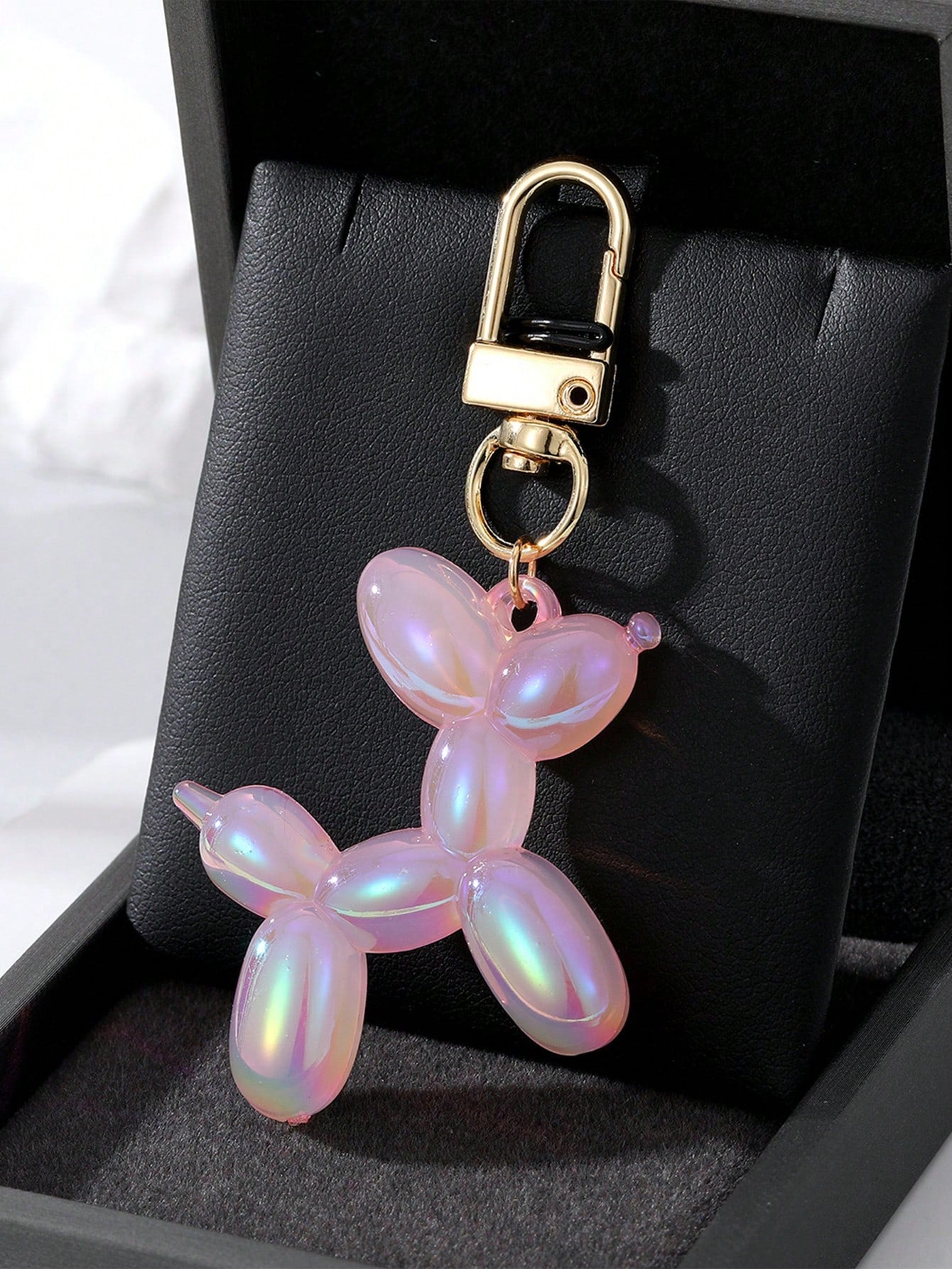 1pc Colorful Balloon Dog Keychain, Wallet Keyring Pendant, Bag Charm Puppy Ornament, Women's Car Keyring Pendant, Valentine's Day Gift