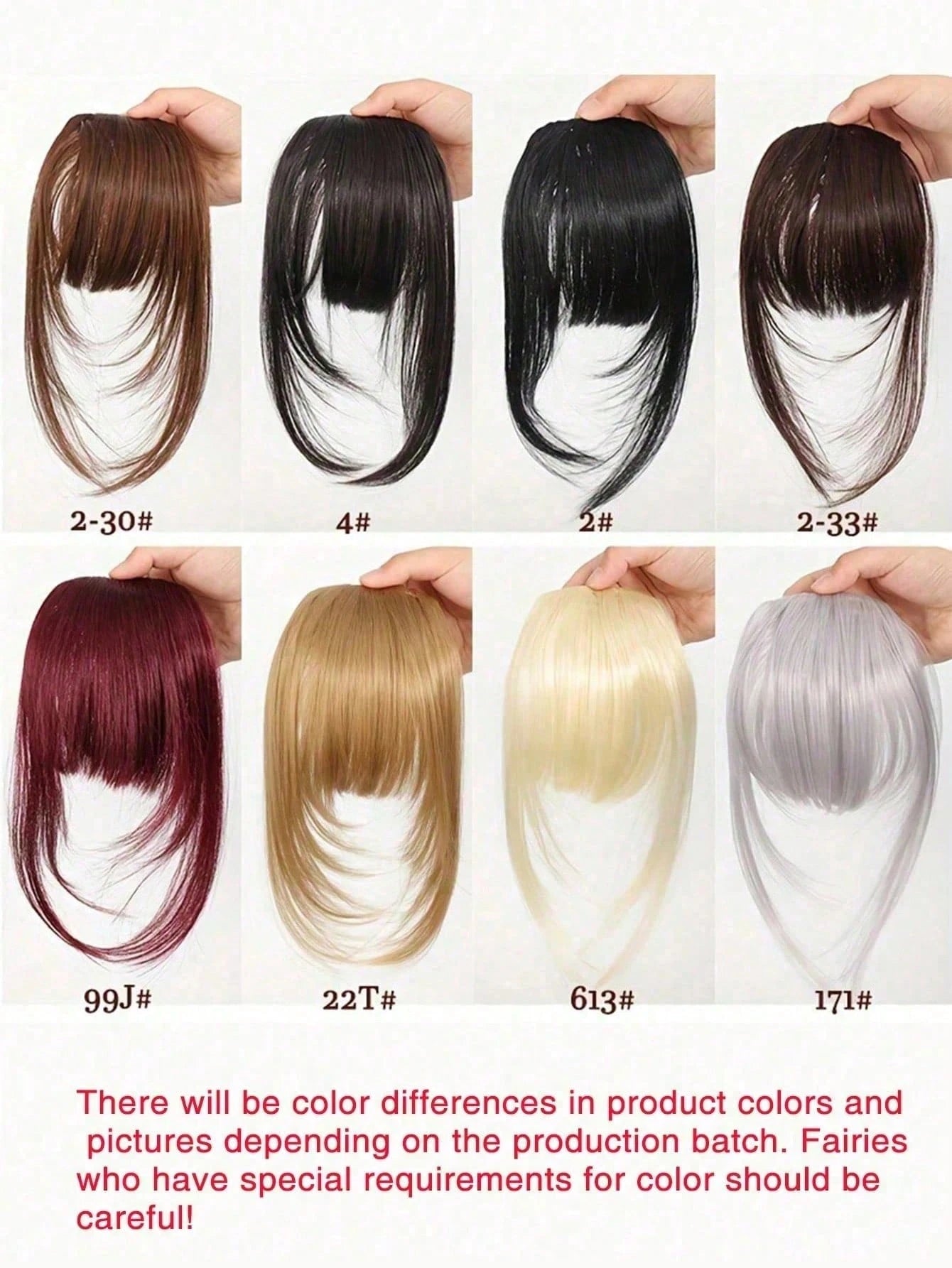 1pc Colorful Synthetic Clip-In Bangs, Natural Seamless Invisible Air Bangs And Side Part Hair Extensions For Women, Suitable For Students And Daily Wear, Multiple Colors Available (May Slightly Differ