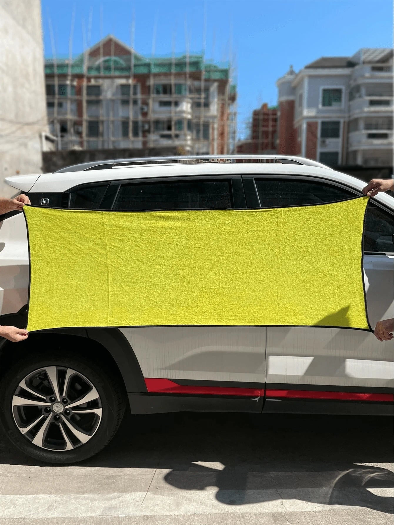 1pc Coral Fleece Car Wash Towel 60*160cm Large Car Towel Double-Sided Thickened Absorbent Car Towel