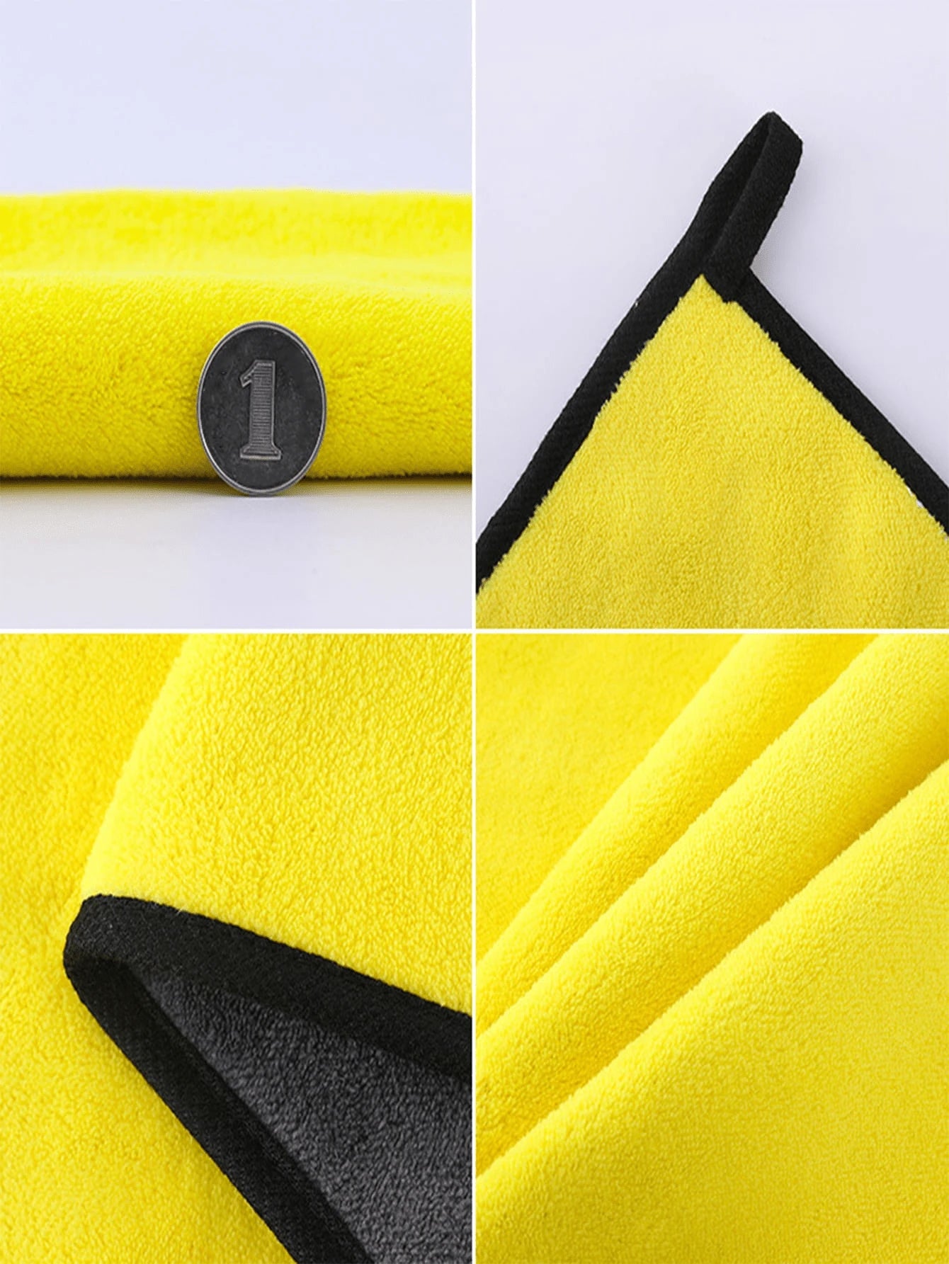 1pc Coral Fleece Car Wash Towel 60*160cm Large Car Towel Double-Sided Thickened Absorbent Car Towel