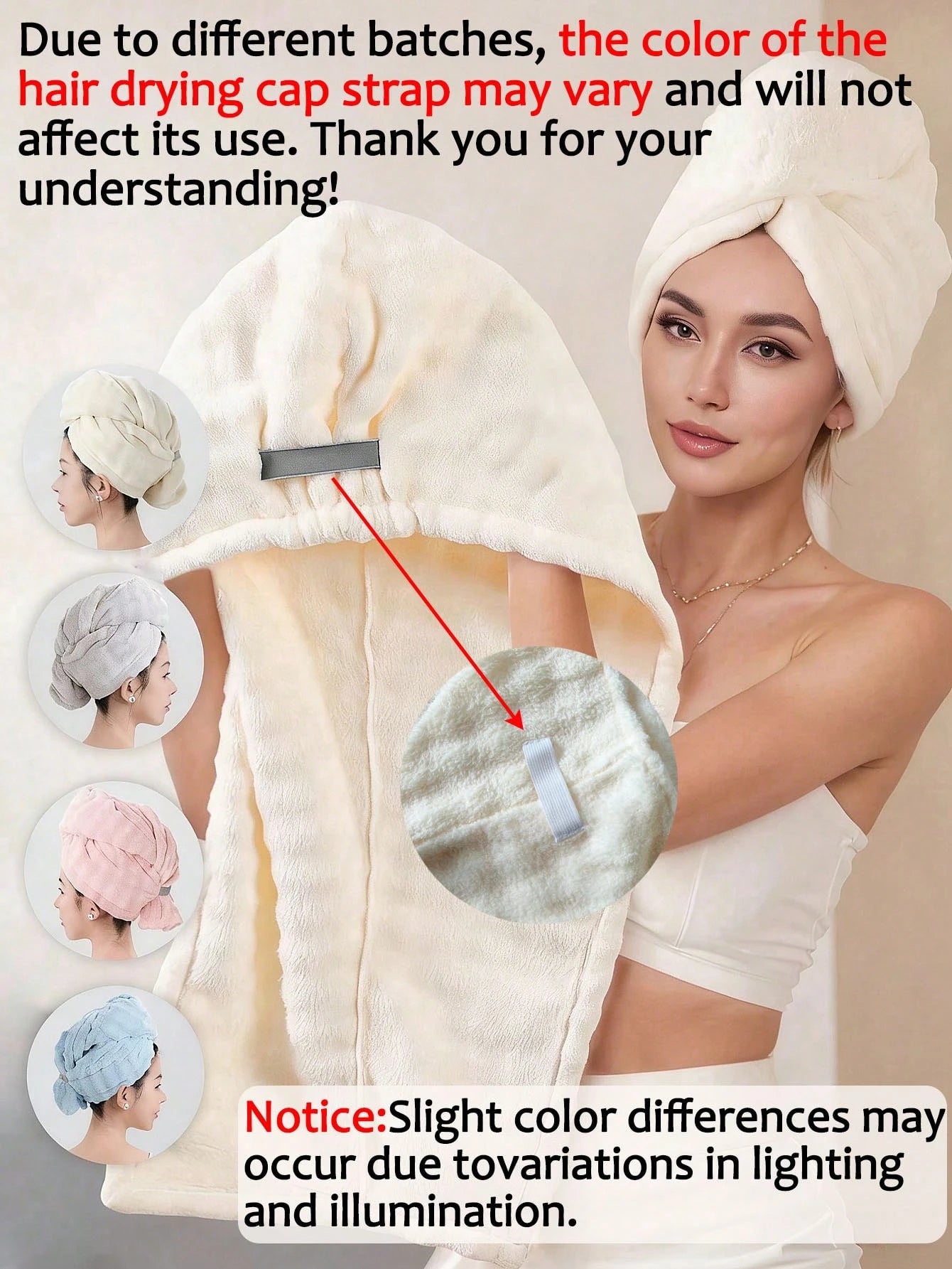 1pc Coral Fleece Extra Large & Thick Super Absorbent Hair Drying Towel, Microfiber Hair Wrap Suitable For Long & Short Hair, Minimalist Solid Color Towel, Shower Cap, Hair Care Accessory, Home Essenti