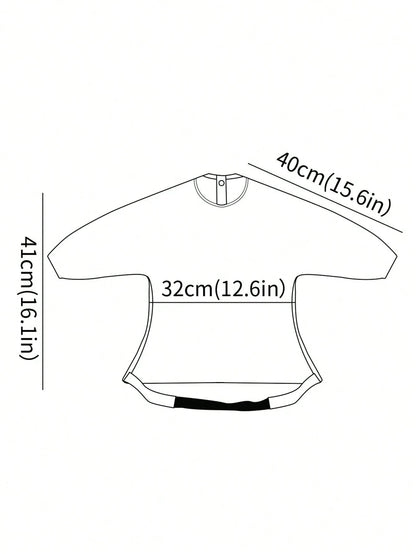 1PC Coverall Baby Feeding Bib For Eating,Long Sleeves Bib Attaches To Highchair And Table,Weaning Bibs