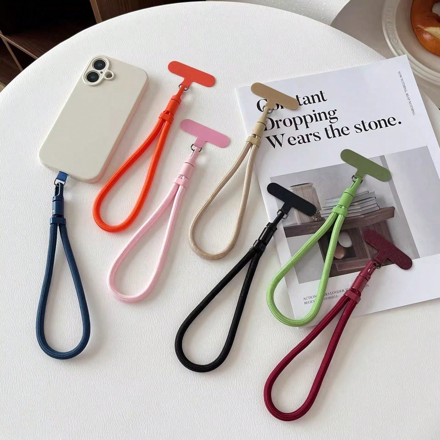 1pc Creative Rotating Head Phone Lanyard, Premium Adjustable Wrist Strap With Lock, Anti-Theft Secure Phone Hanging Chain, Clip-On Phone Case Anti-Loss Lanyard, Unisex Outdoor Handheld New Metal Lock