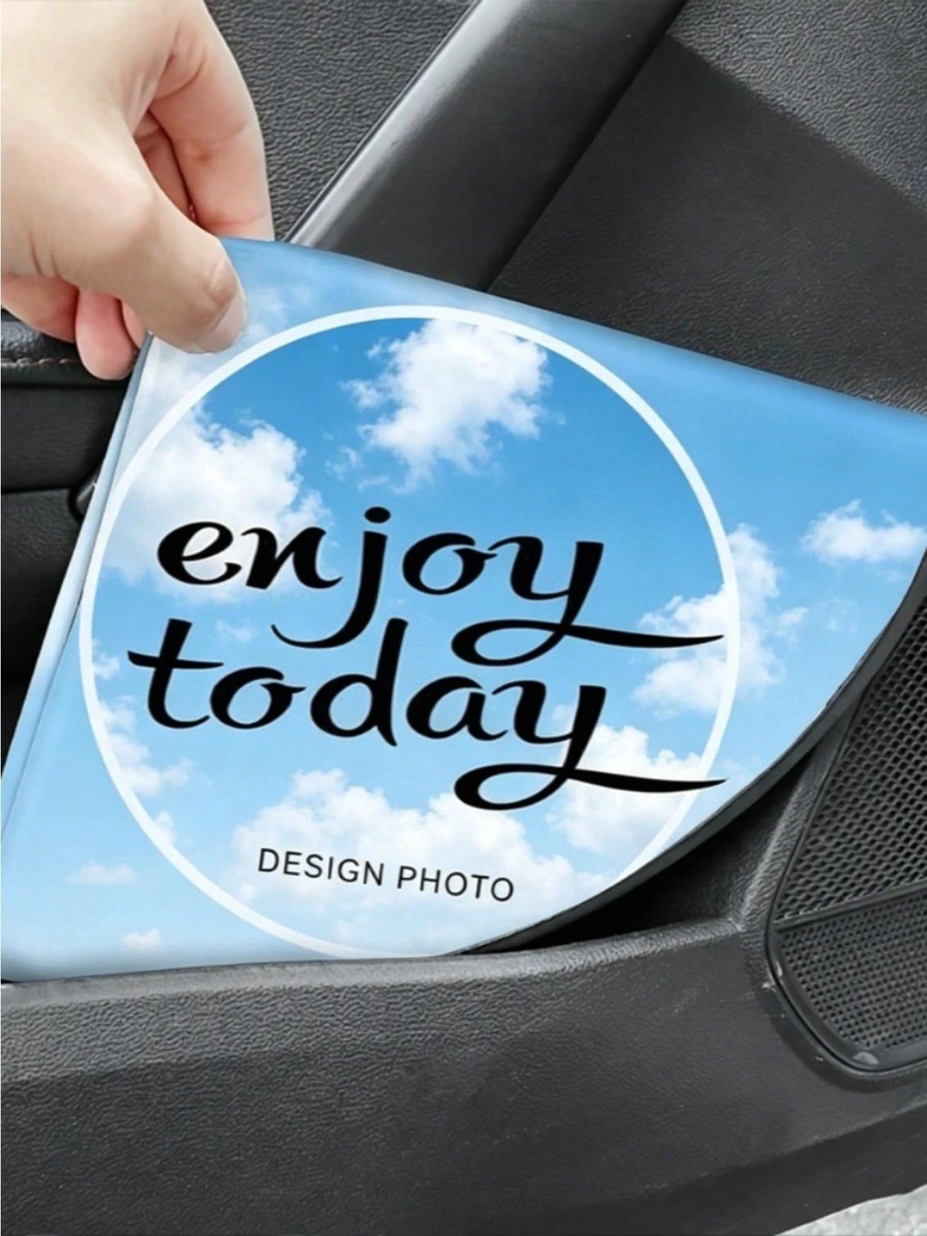 1pc Customized Steering Wheel Sunshade, Any Design/Image- This Steering Wheel Sunshade Features A Stylish And Minimalist Design, Effectively Blocking Sunlight And Improving Driving Comfort, Perfect F