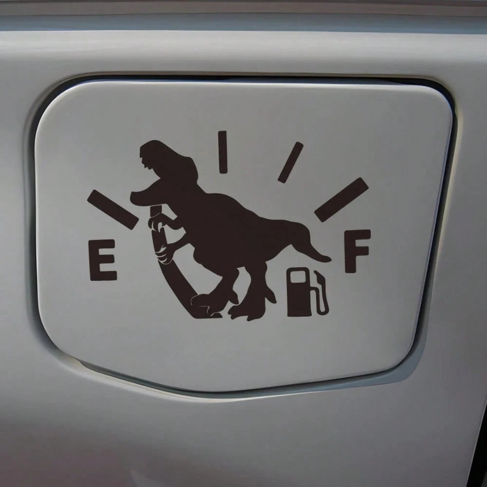 1pc Dinosaur Decal Sticker, Decorative Gas Tank Cap Sticker, Interesting And Creative Self-Peeling Decoration For Car Fuel Stations
