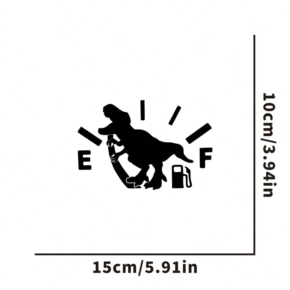 1pc Dinosaur Decal Sticker, Decorative Gas Tank Cap Sticker, Interesting And Creative Self-Peeling Decoration For Car Fuel Stations