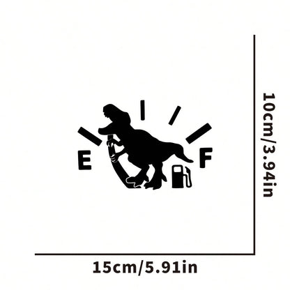 1pc Dinosaur Decal Sticker, Decorative Gas Tank Cap Sticker, Interesting And Creative Self-Peeling Decoration For Car Fuel Stations